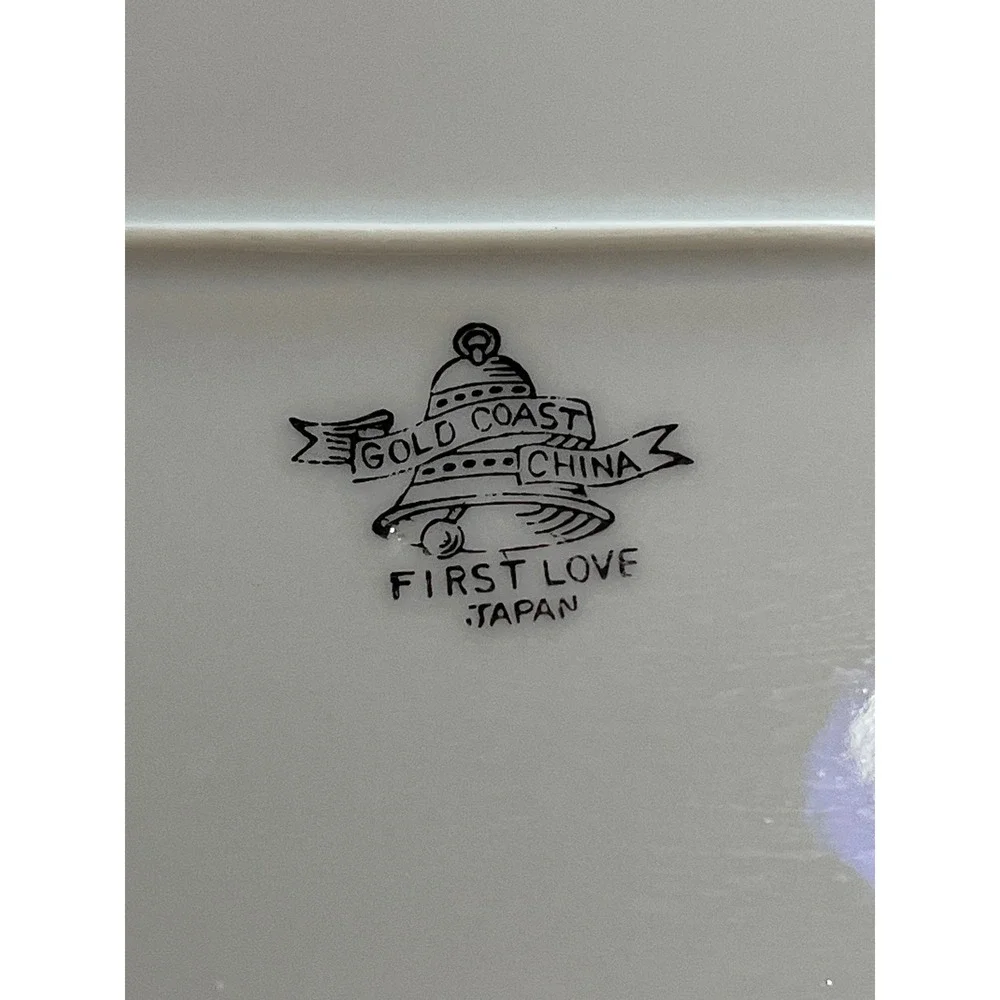 Gold Coast China First Love Oval Serving Platter White Roses Japan 12 inch